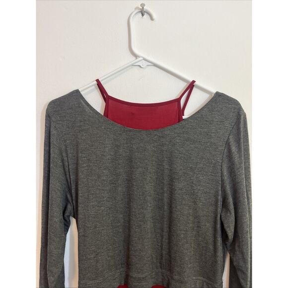 Bailey 44 Gray and Red Midi Dress - Picture 10 of 12